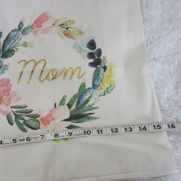 Cynthia Rowley Mom Canvas Large Tote Bag Floral Pink Purse Bag NWT - Picture 8 of 9